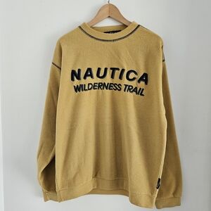 Vintage Nautica Wilderness Trail Crewneck Sweater Medium Oversized 80s 90s